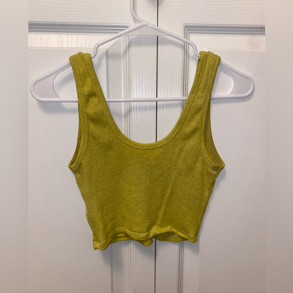 Mustard yellow cropped tank top XS - Picture 2 of 3
